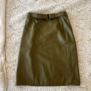 vintage Ruffo Research leather midi skirt